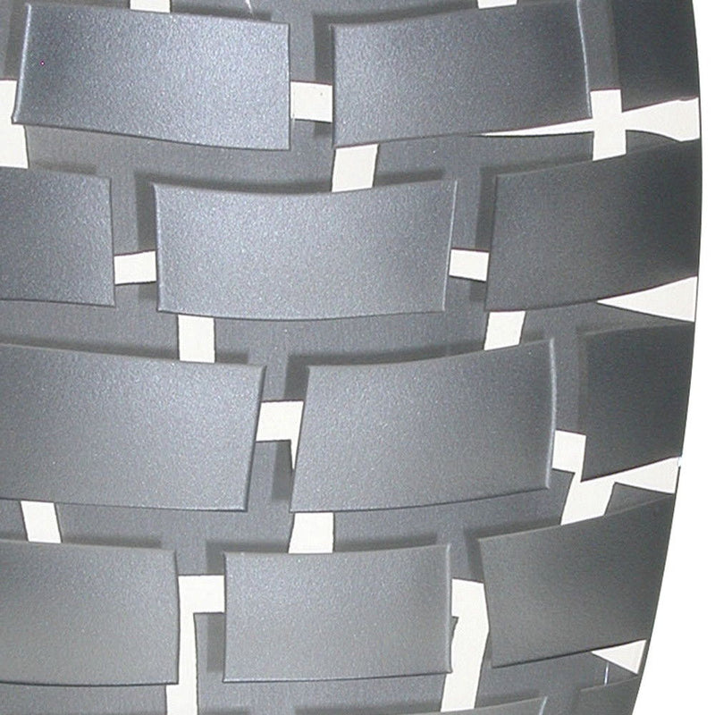 Geometric Oval Free Table Vase - Silver / Silver