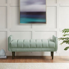 Load image into Gallery viewer, Linea - Upholstered Accent Bench - Seafoam
