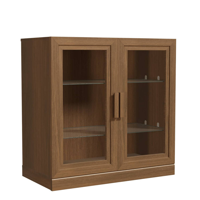 31'' Wood Accent Cabinet With Two Doors - Brown