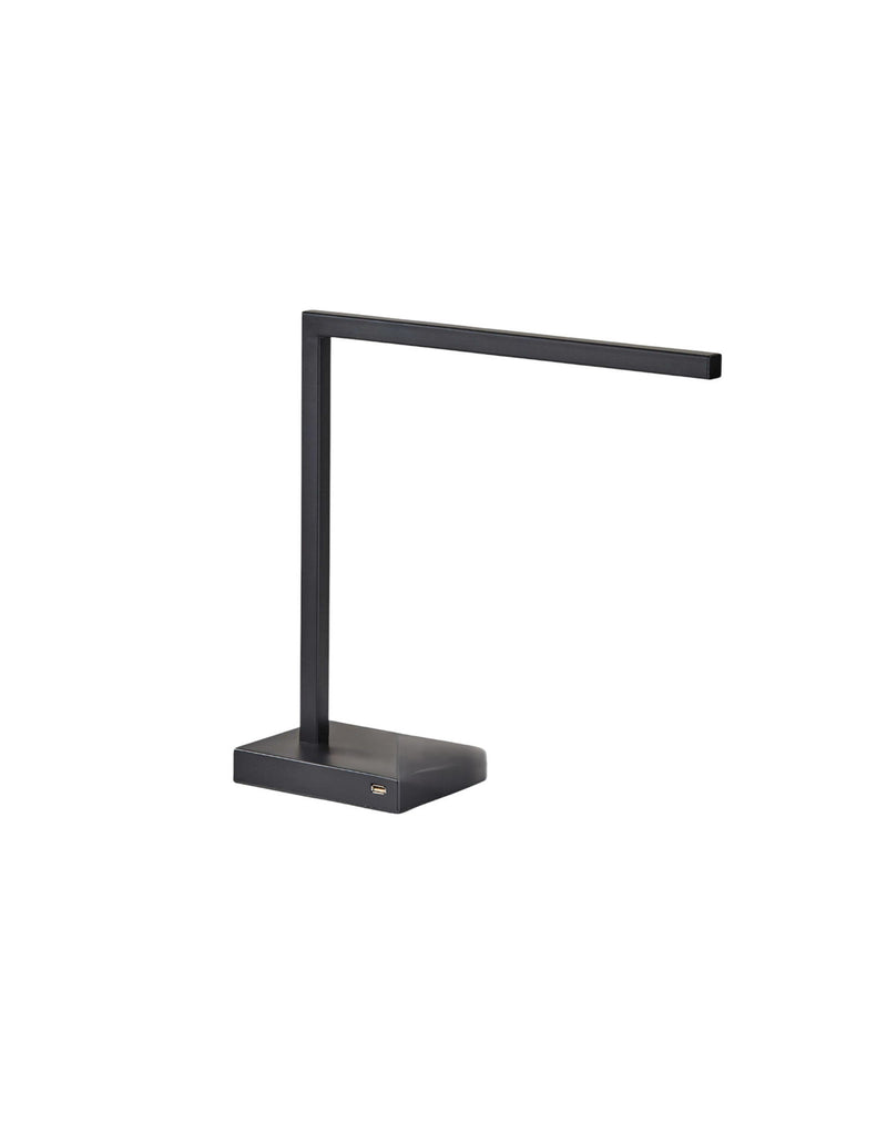 Slender Bar Metal LED Charging Desk Light - Black