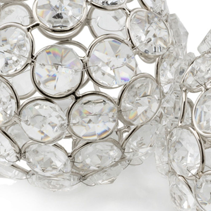 Orb Decorative Tabletop Sculptures (Set of 2) - Silver / Clear