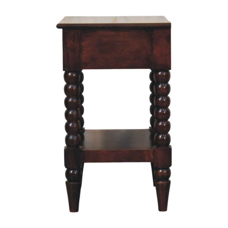 24" Solid Wood Two Drawer Nightstand - Brown
