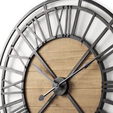 Load image into Gallery viewer, Analog Round Wall Clock (609405) - Black / Natural
