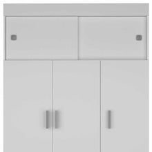 Load image into Gallery viewer, Tall Three Door Closet With Sliding Doors - White
