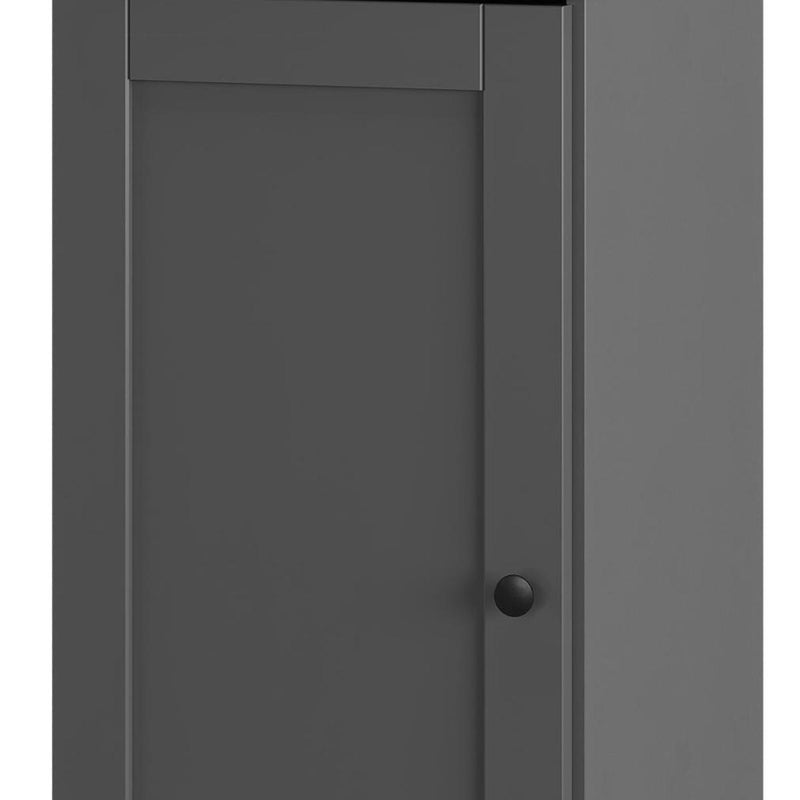 Ten Pair Solid Woodshoe Storage Cabinet (752113) - Gray