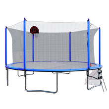 Load image into Gallery viewer, 16Ft Trampoline With Basketball Hoop Pump And Ladder (Inner Safety Enclosure) With Soccer Goal
