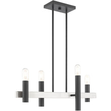 Load image into Gallery viewer, 24'' Four Light Dimmable Chandelier With Shades - Nickel
