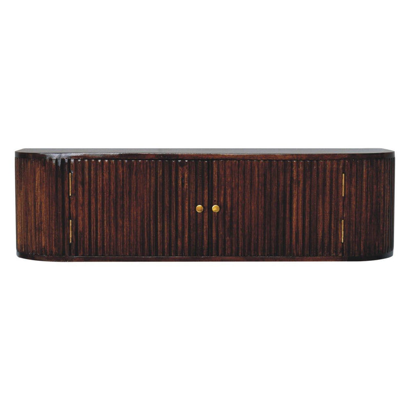 Floating Wall Mount Console Table - Chestnut