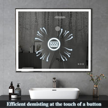 Load image into Gallery viewer, LED Bathroom Vanity Mirror Wall Mounted Adjustable / Warm / Natural Lights Anti-Fog Touch Switch With Memory Modern Smart Large Bathroom Mirrors
