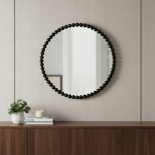 Load image into Gallery viewer, 32" Round Iron Framed Accent Mirror - Black
