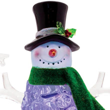 Load image into Gallery viewer, Plastic Trees Christmas Snowman Tabletop Sign With LED - White
