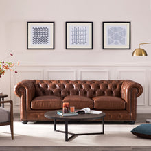 Load image into Gallery viewer, Traditional Tufted Chesterfield Nailhead Sofa
