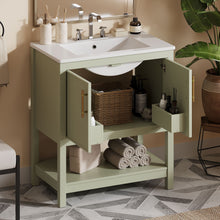 Load image into Gallery viewer, Elegant Bathroom Vanity With Ceramic Sink And Versatile Storage
