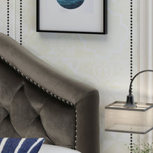 Load image into Gallery viewer, Kaarina - Contemporary Tufted Fabric Headboard
