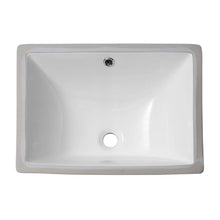 Load image into Gallery viewer, European Style Ceramic Rectangular Undermount Bathroom Sink With Overflow
