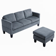 Load image into Gallery viewer, L-Shaped Sectional Sofa With Padded Cashmere, Space Saving Design For Living Rooms &amp; Apartments - Gray

