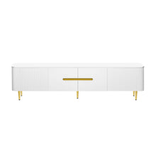 Load image into Gallery viewer, Minimalist TV Stand For TVs Up To 85", Modern Entertainment Center Media Console With 4 Spacious Cabinets For Living Room

