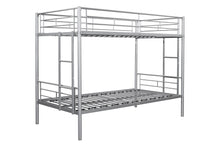 Load image into Gallery viewer, Metal Twin over Twin Bunk Bed/ Heavy-duty Sturdy Metal/ Noise Reduced Design/ Safety Guardrail/ 2 Side Ladders/ CPC Certified/ No Box Spring Needed
