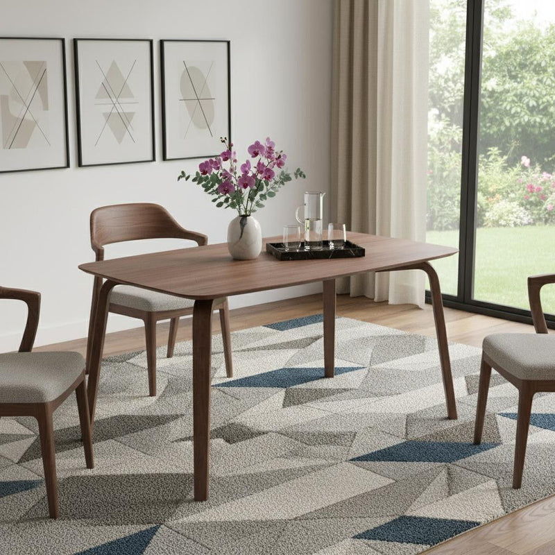 59" Wood Dining Table - Walnut