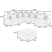 Load image into Gallery viewer, Contemporary Style Modular Sectional Sofa Set With USB, Cup Holder
