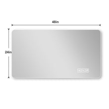 Load image into Gallery viewer, Wall Mounted LED Lighting Mirror With 3 Color Lighting, Dimming, Waterproof, Anti Fog, Touch Switch - Silver
