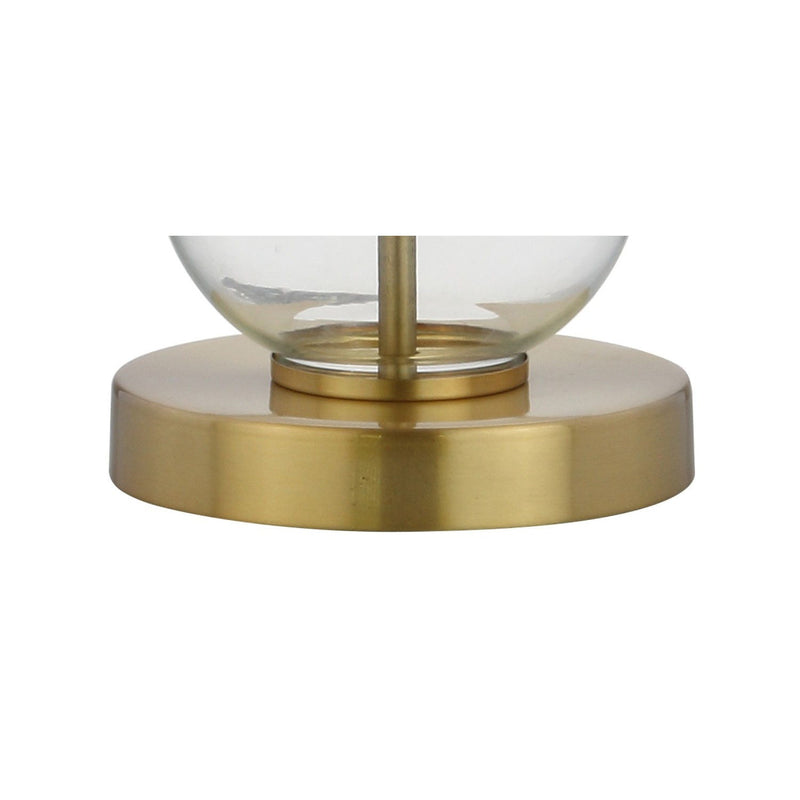 27" Novelty Table Lamps With Drum Shades (Set of 2) - Gold / Clear