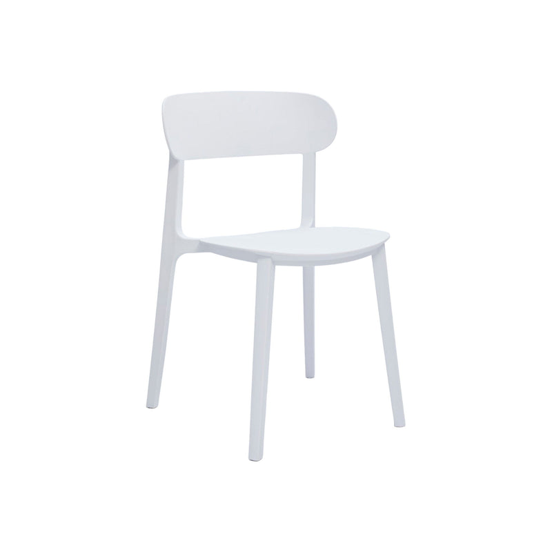 Heavy Duty Plastic Dining Room Side Chairs (Set of 4) - White