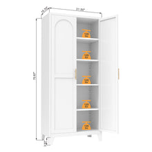 Load image into Gallery viewer, Shapely Doors Cabinet, Metal Storage Cabinet With Doors And Adjustable Shelves
