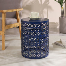 Load image into Gallery viewer, Modern Iron Solar Side Table With Built - In Light

