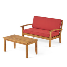 Load image into Gallery viewer, 4 Person Outdoor Seating Group With Water Resistant Cushions
