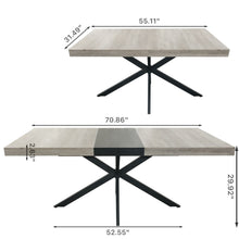Load image into Gallery viewer, Retro Rectangular Stretch Dining Table With Embossed Center Plate
