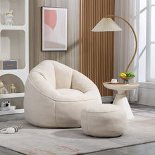 Load image into Gallery viewer, Bedding Bean Bag Sofa Chair High Pressure Foam With Footrest
