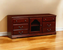 Load image into Gallery viewer, Wood Glass TV Stand - Cherry
