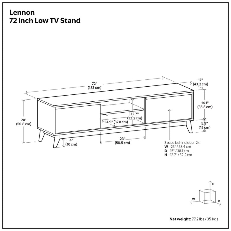 Lennon - Handcrafted Low TV Stand