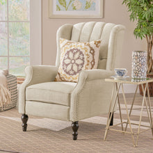 Load image into Gallery viewer, Armchair Recliner With Pushback Mechanism And Wingback Design
