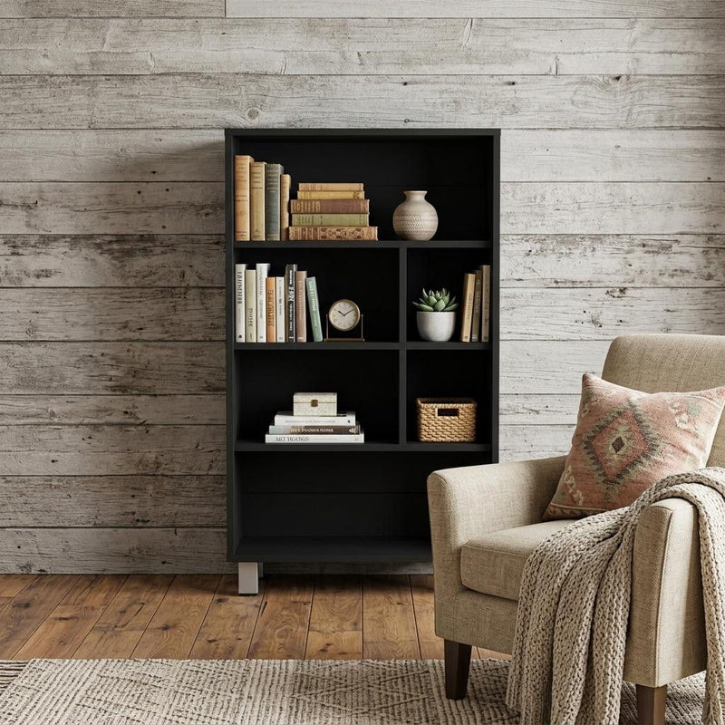 Six Tier Bookcase - Black