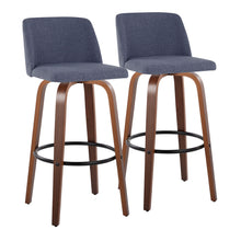 Load image into Gallery viewer, Toriano - Mid Century Modern Fixed Height Barstool Swivel And Round Footrest (Set of 2)
