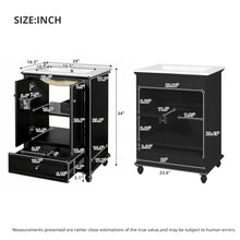 Load image into Gallery viewer, Modern Bathroom Vanity With Sink, Cabinet With Drawer And Dividers, Rectangular Storage Unit
