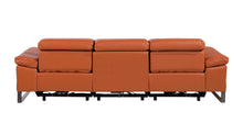 Load image into Gallery viewer, Top Grain Leather Reclining Metal USB Sofa (720329) - Camel
