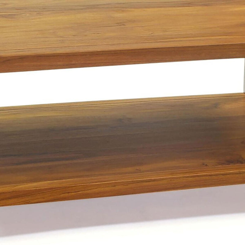 Solid Wood Coffee Table - Brown