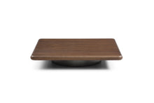 Load image into Gallery viewer, Wood Stainless Steel Square Pedestal Coffee Table (714607) - Brown / Silver
