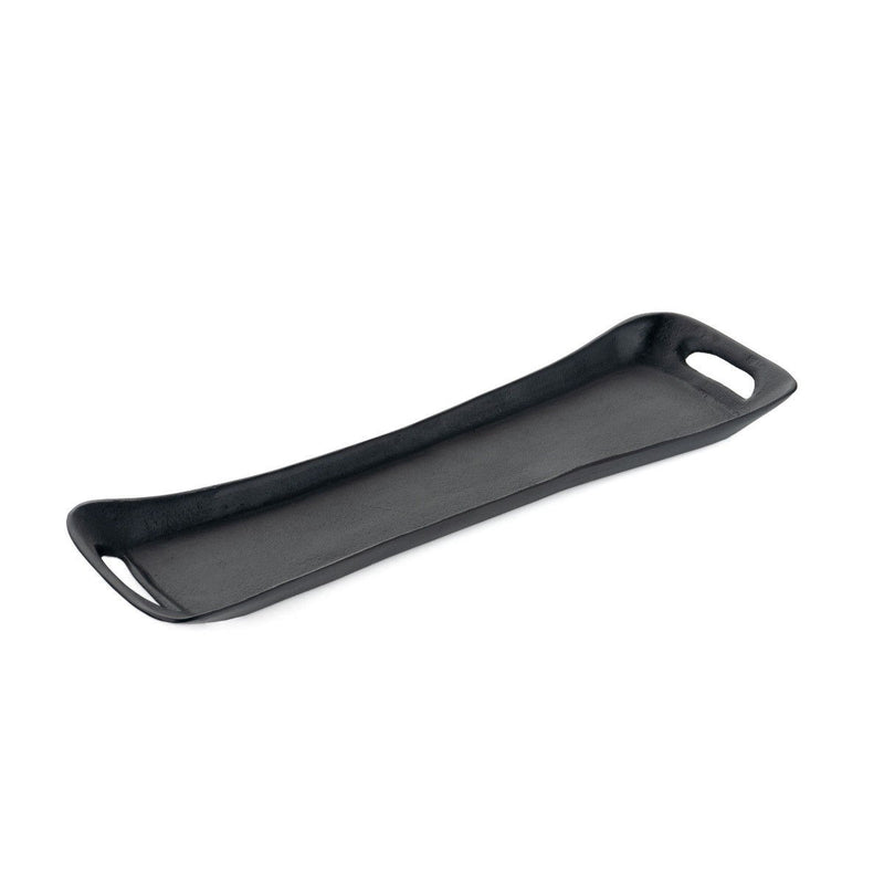 5" Metal Vanity Tray With Handles - Black