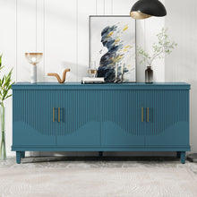 Load image into Gallery viewer, 4 Door Cabinet, Large Storage For Living Room - Blue
