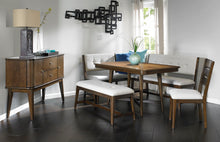 Load image into Gallery viewer, Curved Dining Bench Upholstered Curved Bench - Beige
