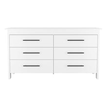 Load image into Gallery viewer, 59" Six Drawer Double Dresser - White
