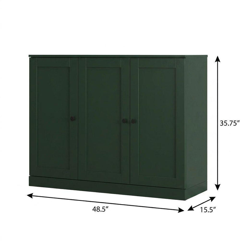 Solid Woodshoe Storage Cabinet (755982) - Green