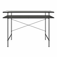 Load image into Gallery viewer, Vance - Computer Desk With Fluted Glass Desktop - Black
