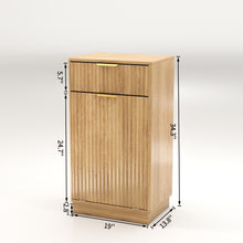 Load image into Gallery viewer, Tilt Out Trash Can Cabinet With Wave Textured Drawer &amp; Pull Out Bin
