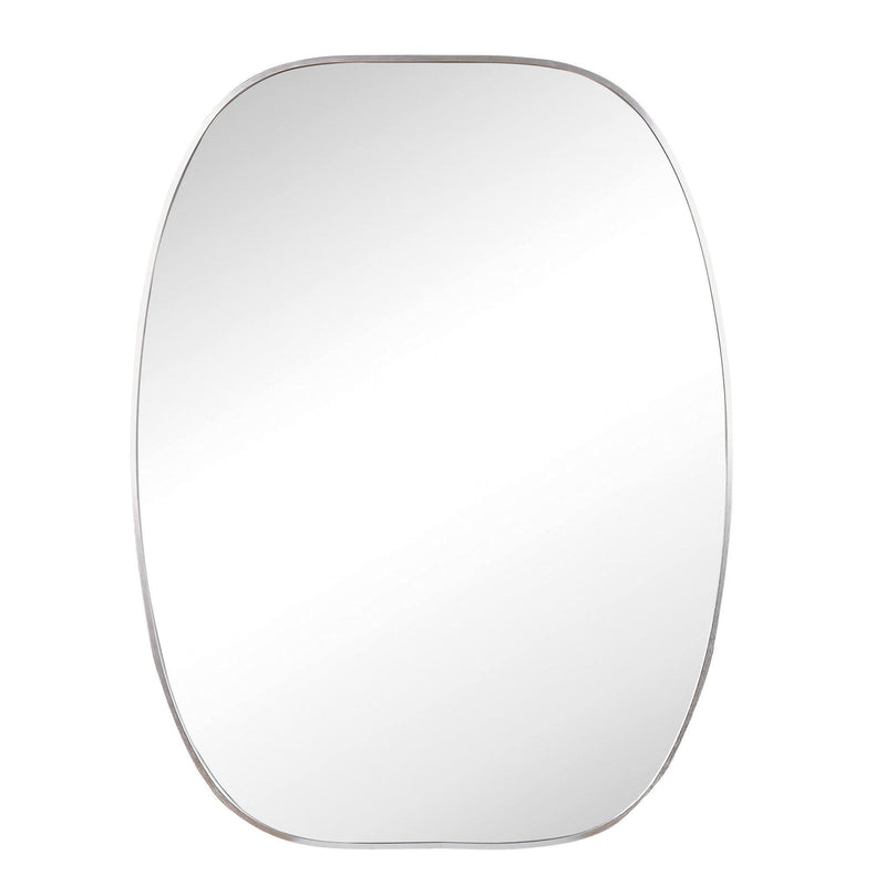 Aluminum Oval Framed Bathroom Vanity Mirror (756117) - Silver