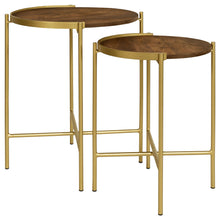 Load image into Gallery viewer, Genevieve - 2 Piece Round Nesting Table - Gold
